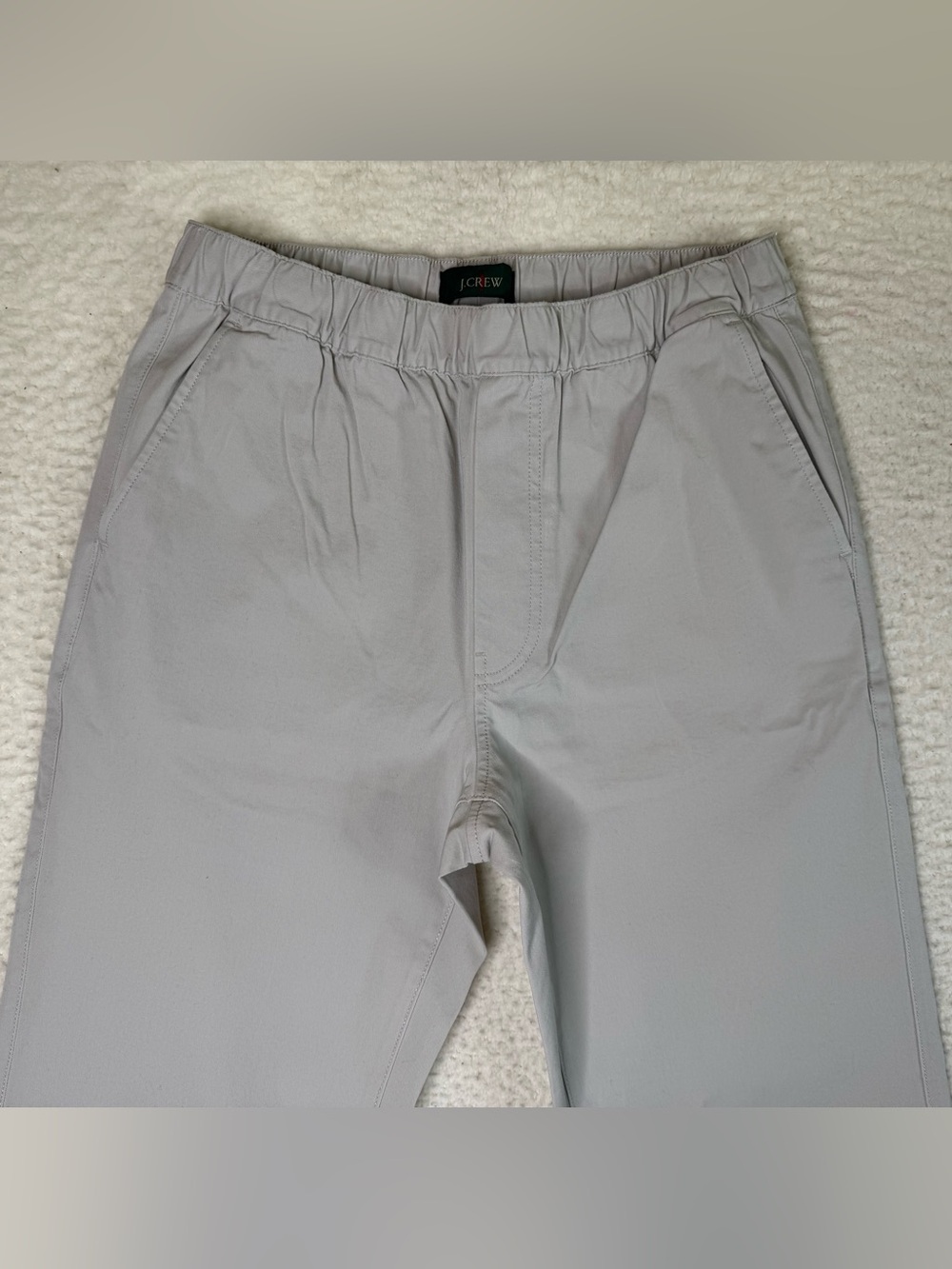 J. Crew Drawstring Pant in Stretch Cotton Blend Pants Stone Men's Small CK691 - Picture 3 of 11